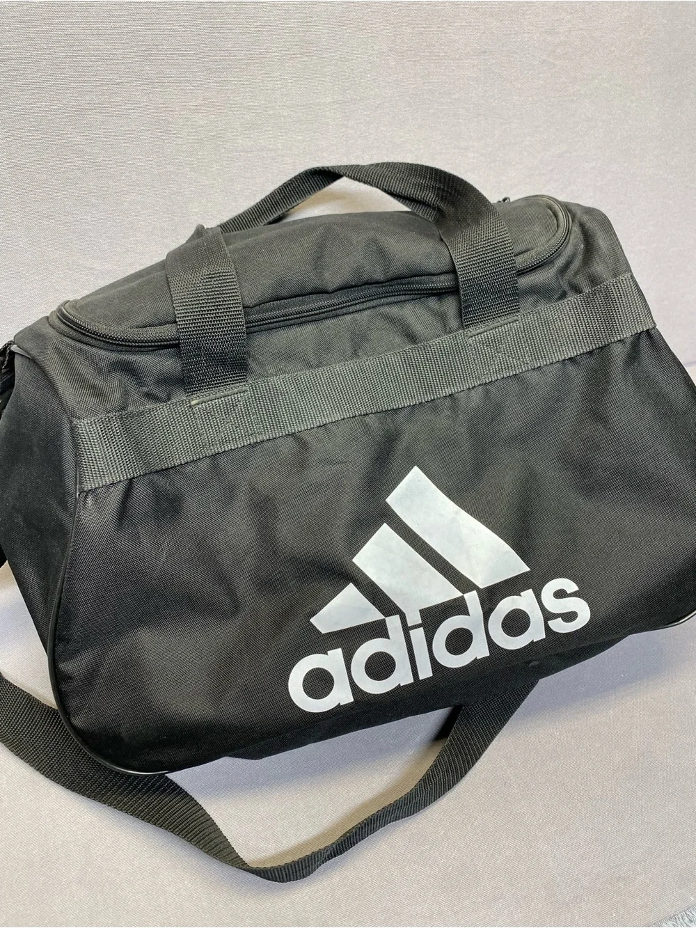 Adidas Black Logo Duffel Bag - Men's Travel & Gym Bag
